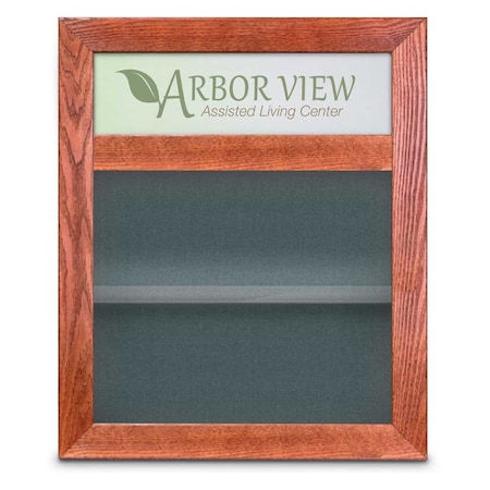 United Visual Products Outdoor Enclosed Combo Board, 42"x32", Bronze Frame/Black Porc & Pearl UVCB4232ODBZ-BLKPORC-PEARL